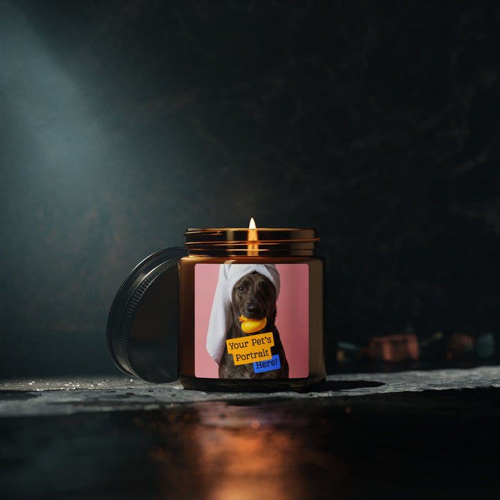 Scented Soy Candle (Multi-Size, Amber Jar)