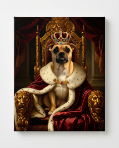 Royalty pet portrait - canvas print mockup #view-dog