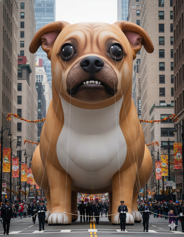 Thanksgiving Day Parade Float Pet Portrait