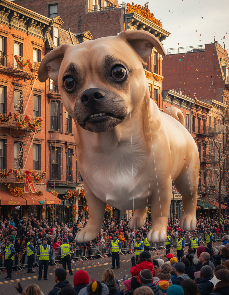 Thanksgiving Day Parade Float Pet Portrait