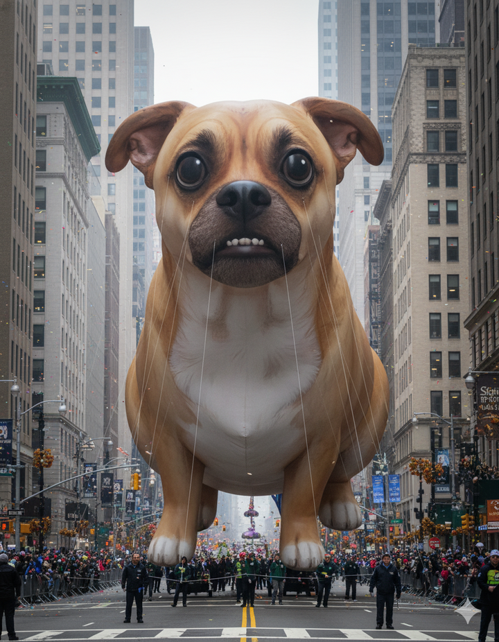 Thanksgiving Day Parade Float Pet Portrait