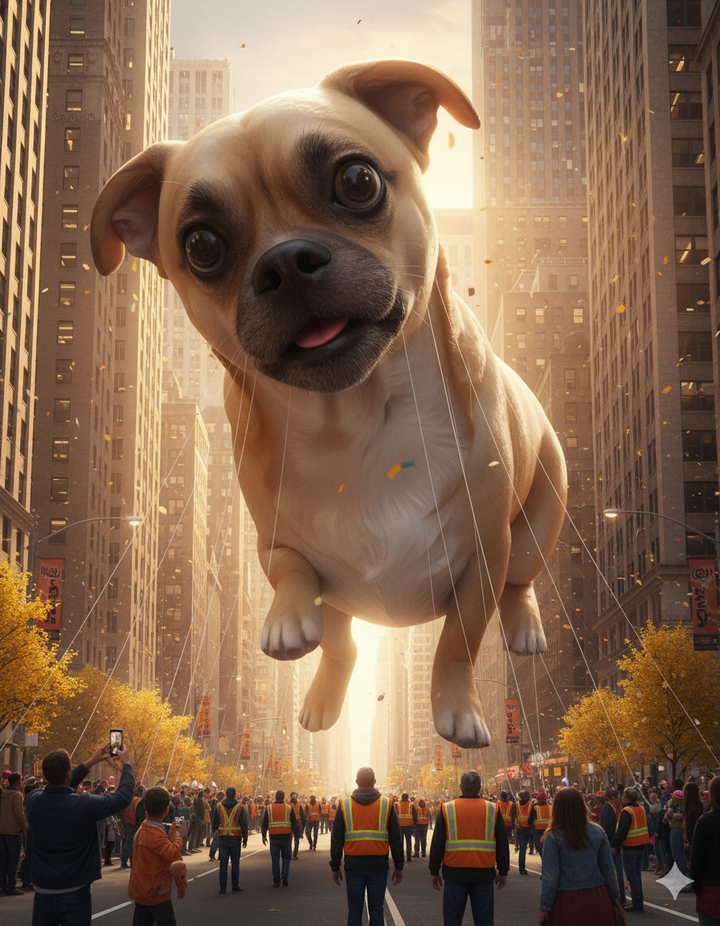 Thanksgiving Day Parade Float Pet Portrait