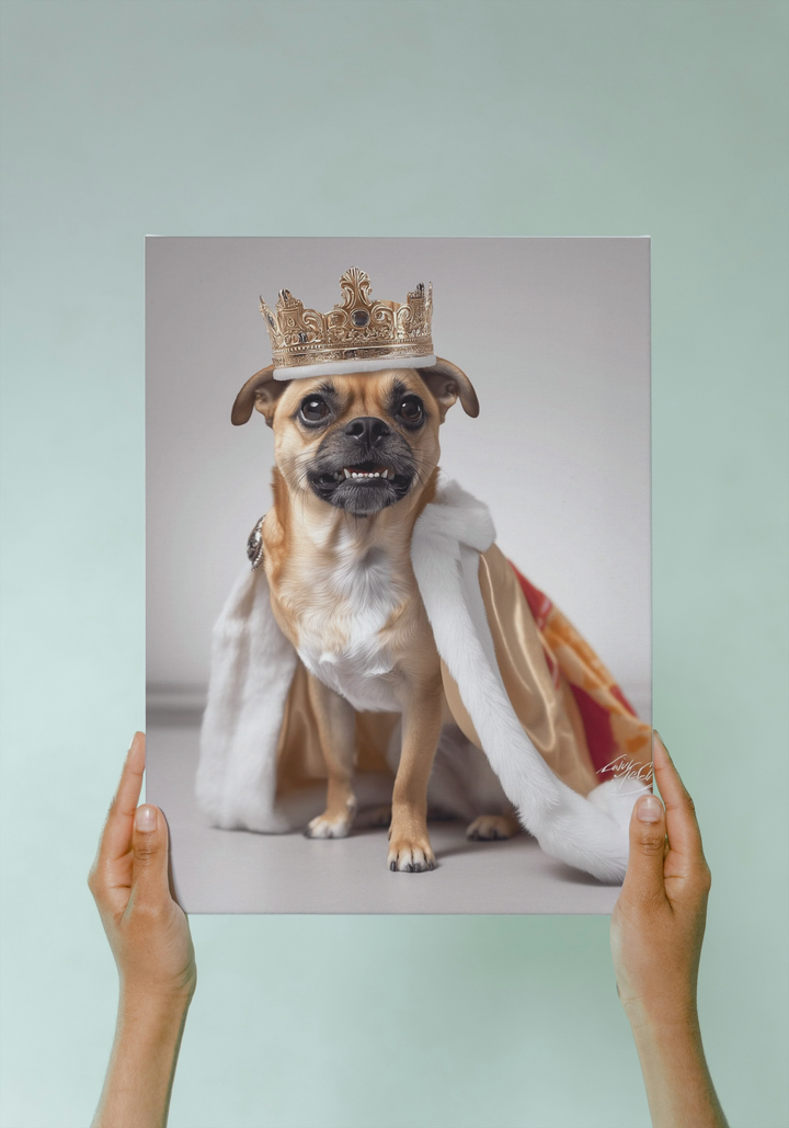 Themed Pet Portrait Canvas Print