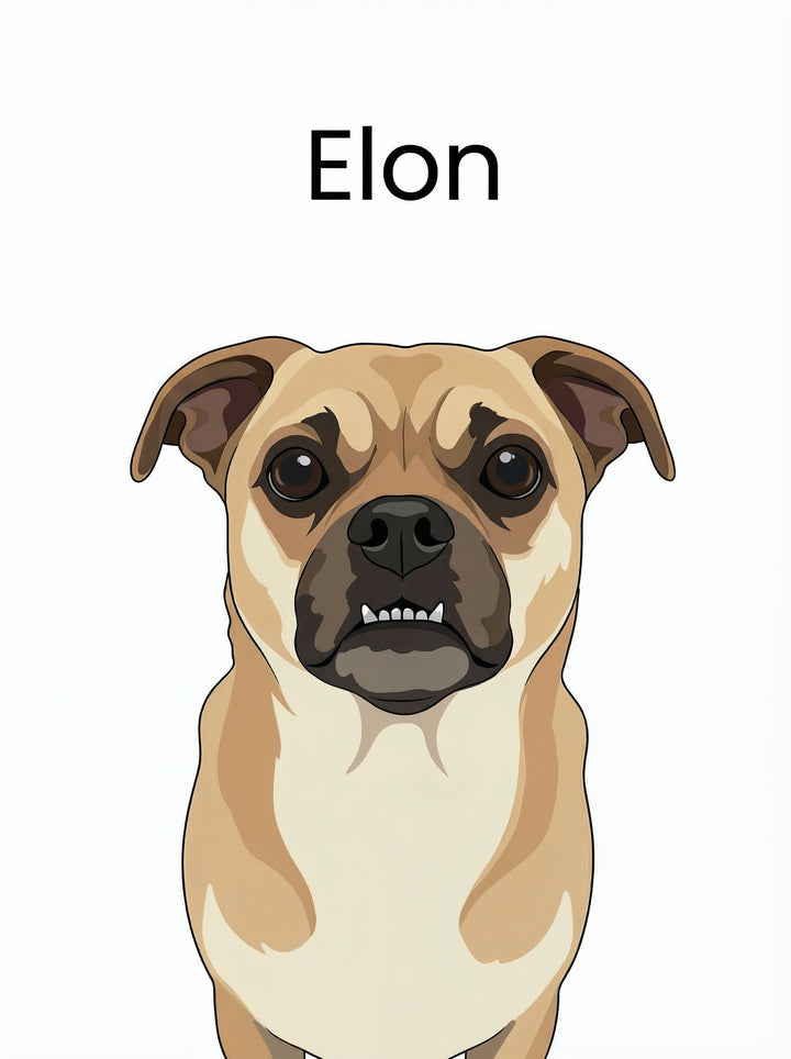 Pet Portrait Canvas Print + 5 Digital Files