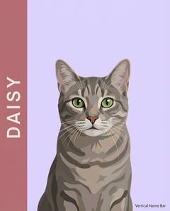 Minimalist pet portrait - line art cat 4 #view-cat