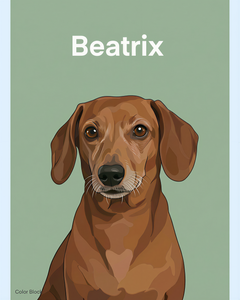 Minimalist pet portrait - line art dog 1 #view-dog