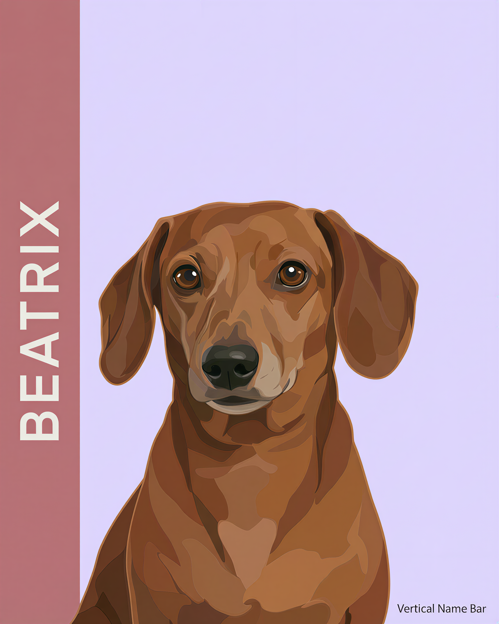 Minimalist pet portrait - line art dog 2 #view-dog