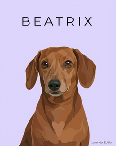 Minimalist pet portrait - line art dog 4 #view-dog