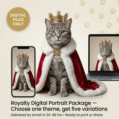 Royalty cat portrait - digital package hero #view-cat